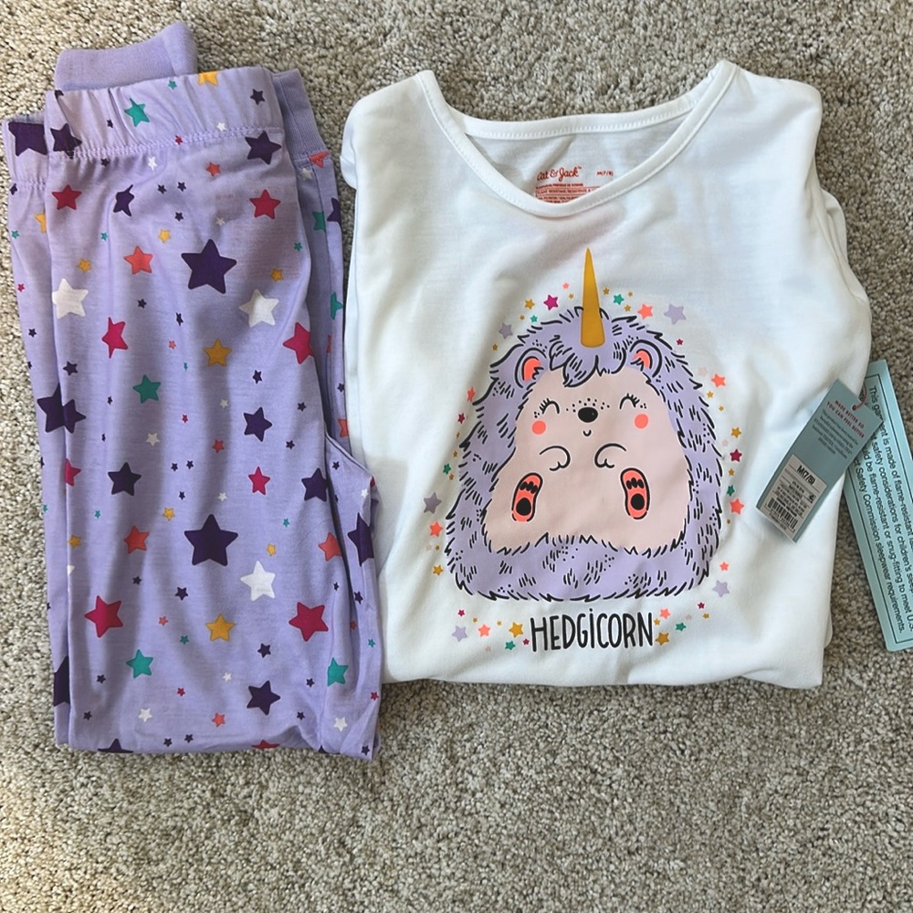Cat & Jack Pajama Set Girls M Size 7/8